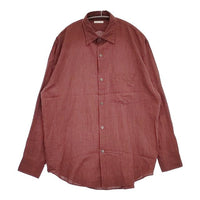 ULTERIOR カディストライプ オーバーレイドシャツ STRIPE OVERLAID BOX SHIRT 定価28600円 長袖シャツ 22SS ワインレッド メンズ アルテリア【中古】5-1001M∞