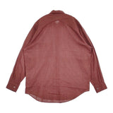 ULTERIOR カディストライプ オーバーレイドシャツ STRIPE OVERLAID BOX SHIRT 定価28600円 長袖シャツ 22SS ワインレッド メンズ アルテリア【中古】5-1001M∞