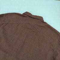 ULTERIOR カディストライプ オーバーレイドシャツ STRIPE OVERLAID BOX SHIRT 定価28600円 長袖シャツ 22SS ワインレッド メンズ アルテリア【中古】5-1001M∞