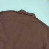 ULTERIOR カディストライプ オーバーレイドシャツ STRIPE OVERLAID BOX SHIRT 定価28600円 長袖シャツ 22SS ワインレッド メンズ アルテリア【中古】5-1001M∞