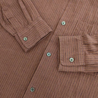 ULTERIOR カディストライプ オーバーレイドシャツ STRIPE OVERLAID BOX SHIRT 定価28600円 長袖シャツ 22SS ワインレッド メンズ アルテリア【中古】5-1001M∞