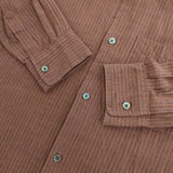 ULTERIOR カディストライプ オーバーレイドシャツ STRIPE OVERLAID BOX SHIRT 定価28600円 長袖シャツ 22SS ワインレッド メンズ アルテリア【中古】5-1001M∞