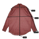 ULTERIOR カディストライプ オーバーレイドシャツ STRIPE OVERLAID BOX SHIRT 定価28600円 長袖シャツ 22SS ワインレッド メンズ アルテリア【中古】5-1001M∞
