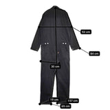 PEEL&LIFT boilersuit ボイラースーツ 定価37000円 pl21-c0001 オールインワン ツナギ ブラック メンズ ピールアンドリフト【中古】5-1025M∞