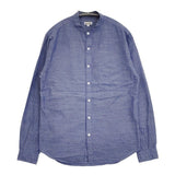 Steven Alan BEZ CHAMB BAND SHIRT 定価15400円 長袖シャツ ブルー メンズ スティーブンアラン【中古】5-1025M∞