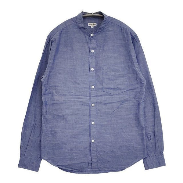 Steven Alan BEZ CHAMB BAND SHIRT 定価15400円 長袖シャツ ブルー メンズ スティーブンアラン【中古】5-1025M∞
