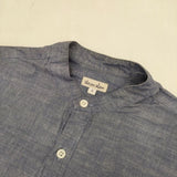 Steven Alan BEZ CHAMB BAND SHIRT 定価15400円 長袖シャツ ブルー メンズ スティーブンアラン【中古】5-1025M∞