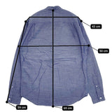 Steven Alan BEZ CHAMB BAND SHIRT 定価15400円 長袖シャツ ブルー メンズ スティーブンアラン【中古】5-1025M∞