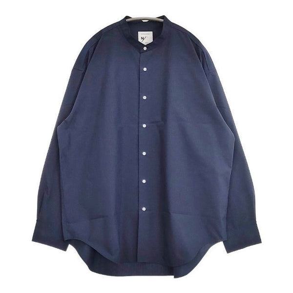 NEUTRALWORKS. ニュートラルワークス MXP ロングスリーブスマートブロードビッグシャツ 定価20900円 ユニセックス KSU32155 長袖シャツ ネイビー メンズ【中古】5-1025M∞