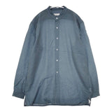 AQUELLOS OJOS VERDES bishu バンドカラーシャツ aov-42f-sc12-5 ウールキュプラ 長袖シャツ ブルーグレー メンズ アケヨスオホスヴェルデス【中古】5-1120M∞