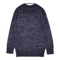 SIDE SLOPE 新品 MULTICOLORED KNIT EMBROIDERED IN WOOL 2 定価31900円 セーター ニット ネイビー メンズ サイドスロープ【中古】5-0912T♪