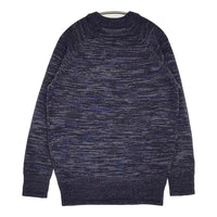 SIDE SLOPE 新品 MULTICOLORED KNIT EMBROIDERED IN WOOL 2 定価31900円 セーター ニット ネイビー メンズ サイドスロープ【中古】5-0912T♪