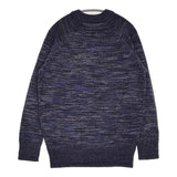 SIDE SLOPE 新品 MULTICOLORED KNIT EMBROIDERED IN WOOL 2 定価31900円 セーター ニット ネイビー メンズ サイドスロープ【中古】5-0912T♪