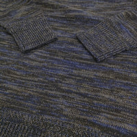 SIDE SLOPE 新品 MULTICOLORED KNIT EMBROIDERED IN WOOL 2 定価31900円 セーター ニット ネイビー メンズ サイドスロープ【中古】5-0912T♪