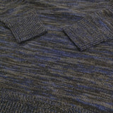 SIDE SLOPE 新品 MULTICOLORED KNIT EMBROIDERED IN WOOL 2 定価31900円 セーター ニット ネイビー メンズ サイドスロープ【中古】5-0912T♪