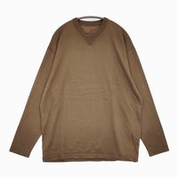 SIDE SLOPE 新品 ウォッシャブルシルクハイツイストコットンニットプオーバー 2 定価37400円 ブラウン メンズ サイドスロープ【中古】5-0912M♪