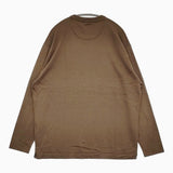 SIDE SLOPE 新品 ウォッシャブルシルクハイツイストコットンニットプオーバー 2 定価37400円 ブラウン メンズ サイドスロープ【中古】5-0912M♪