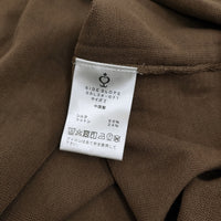 SIDE SLOPE 新品 ウォッシャブルシルクハイツイストコットンニットプオーバー 2 定価37400円 ブラウン メンズ サイドスロープ【中古】5-0912M♪