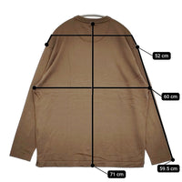 SIDE SLOPE 新品 ウォッシャブルシルクハイツイストコットンニットプオーバー 2 定価37400円 ブラウン メンズ サイドスロープ【中古】5-0912M♪