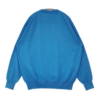 A.PRESSE 新品 Cotton knit L/S T-Shirt 定価35200円 サイズ3 コットン ニット 24SS ターコイズブルー メンズ アプレッセ【中古】5-0628M♪