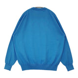 A.PRESSE 新品 Cotton knit L/S T-Shirt 定価35200円 サイズ3 コットン ニット 24SS ターコイズブルー メンズ アプレッセ【中古】5-0628M♪