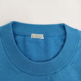 A.PRESSE 新品 Cotton knit L/S T-Shirt 定価35200円 サイズ3 コットン ニット 24SS ターコイズブルー メンズ アプレッセ【中古】5-0628M♪