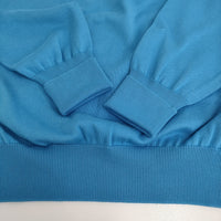A.PRESSE 新品 Cotton knit L/S T-Shirt 定価35200円 サイズ3 コットン ニット 24SS ターコイズブルー メンズ アプレッセ【中古】5-0628M♪