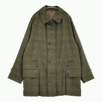 A.PRESSE 新品 Hunting Half Coat 定価198000円 サイズ2 23AAP-01-11H チェック コート 23AW カーキ メンズ アプレッセ【中古】5-0912T♪