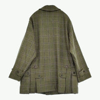 A.PRESSE 新品 Hunting Half Coat 定価198000円 サイズ2 23AAP-01-11H チェック コート 23AW カーキ メンズ アプレッセ【中古】5-0912T♪