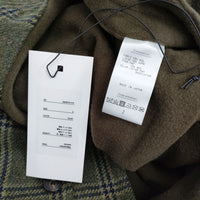 A.PRESSE 新品 Hunting Half Coat 定価198000円 サイズ2 23AAP-01-11H チェック コート 23AW カーキ メンズ アプレッセ【中古】5-0912T♪