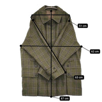 A.PRESSE 新品 Hunting Half Coat 定価198000円 サイズ2 23AAP-01-11H チェック コート 23AW カーキ メンズ アプレッセ【中古】5-0912T♪