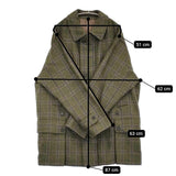 A.PRESSE 新品 Hunting Half Coat 定価198000円 サイズ2 23AAP-01-11H チェック コート 23AW カーキ メンズ アプレッセ【中古】5-0912T♪