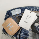 HERILL 新品 HL Regular Denim サイズ2 定価47300円 24-030-HL-8000-30 デニムパンツ ブルー ホワイト メンズ ヘリル【中古】5-0628G♪