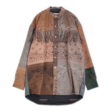 Children of the discordance BANDANA PATCHWORK FRINGE SHIRT LS リメイクシャツ ブラウン チルドレンオブザディスコーダンス【中古】5-1014M♪