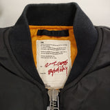 TMT 刺繍 MA-1 中綿ブルゾン サイズS ミリタリージャケット ブラック メンズ ティーエムティー【中古】5-1103T♪