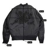 TMT 刺繍 MA-1 中綿ブルゾン サイズS ミリタリージャケット ブラック メンズ ティーエムティー【中古】5-1103T♪