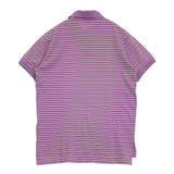 POLO RALPH LAUREN 鹿の子 マルチボーダー サイズM ポロシャツ パープル メンズ ポロ・ラルフローレン【中古】5-0713S♪