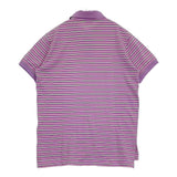 POLO RALPH LAUREN 鹿の子 マルチボーダー サイズM ポロシャツ パープル メンズ ポロ・ラルフローレン【中古】5-0713S♪