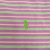 POLO RALPH LAUREN 鹿の子 マルチボーダー サイズM ポロシャツ パープル メンズ ポロ・ラルフローレン【中古】5-0713S♪