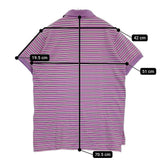 POLO RALPH LAUREN 鹿の子 マルチボーダー サイズM ポロシャツ パープル メンズ ポロ・ラルフローレン【中古】5-0713S♪