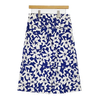 JIL SANDER NAVY 未使用品 総柄 34 定価65000円 ショートパンツ ハーフパンツ ブルー ホワイト レディース ジルサンダーネイビー【中古】5-0708S♪