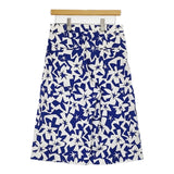 JIL SANDER NAVY 未使用品 総柄 34 定価65000円 ショートパンツ ハーフパンツ ブルー ホワイト レディース ジルサンダーネイビー【中古】5-0708S♪