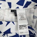 JIL SANDER NAVY 未使用品 総柄 34 定価65000円 ショートパンツ ハーフパンツ ブルー ホワイト レディース ジルサンダーネイビー【中古】5-0708S♪