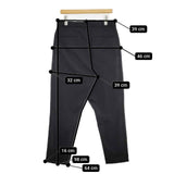 KAZUYUKI KUMAGAI ATTACHMENT EX.ソリビアツイル2タックワイドテーパードジョッパーズパンツ 定価25300円 パンツ ブラック メンズ アタッチメントカズユキクマガイ【中古】5-1025G∞