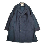 OUTIL オーバーサイズコート サイズ4 染め加工 トレンチコート ネイビー メンズ ウティ【中古】5-1103T♪