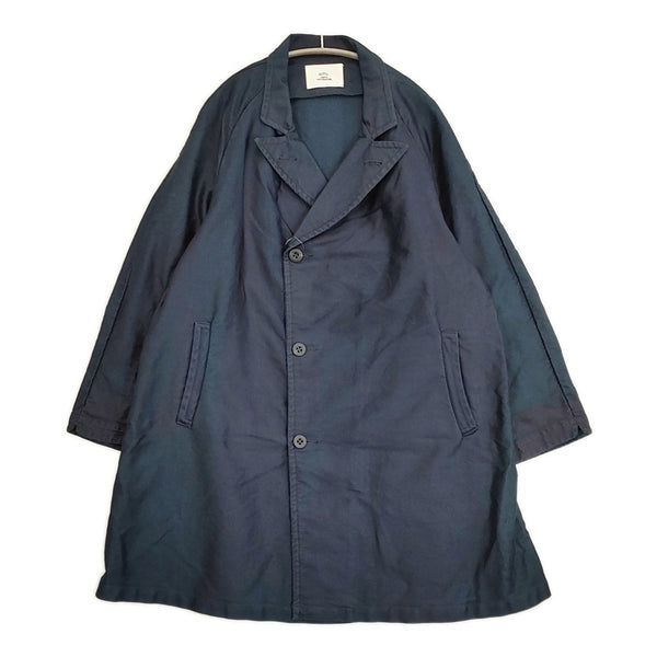 OUTIL オーバーサイズコート サイズ4 染め加工 トレンチコート ネイビー メンズ ウティ【中古】5-1103T♪