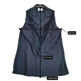 OUTIL オーバーサイズコート サイズ4 染め加工 トレンチコート ネイビー メンズ ウティ【中古】5-1103T♪