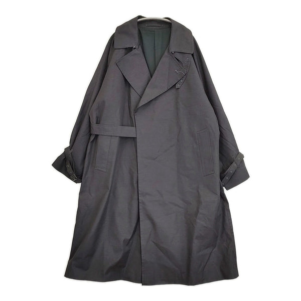 blurhms Gabardine Double Belt Trench Coat サイズ3 定価107800円 BHS22F001 トレンチコート Cグレー メンズ ブラームス【中古】5-1103T♪