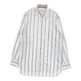 markaware REGULAR SHIRTS ORGANIC SUPIMA/BROWN COTTON STRIPE 定価28600円 長袖シャツ ホワイト ブルー メンズ マーカウェア【中古】5-1025M∞
