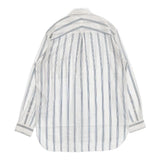 markaware REGULAR SHIRTS ORGANIC SUPIMA/BROWN COTTON STRIPE 定価28600円 長袖シャツ ホワイト ブルー メンズ マーカウェア【中古】5-1025M∞